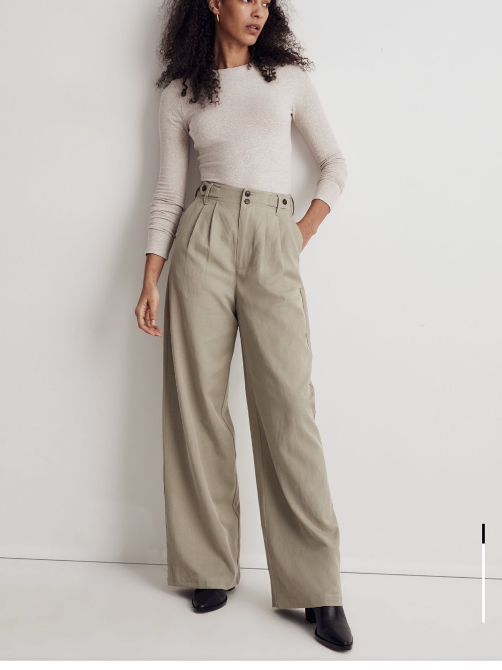 Madewell Harlow Wide Leg Drapey Pant
